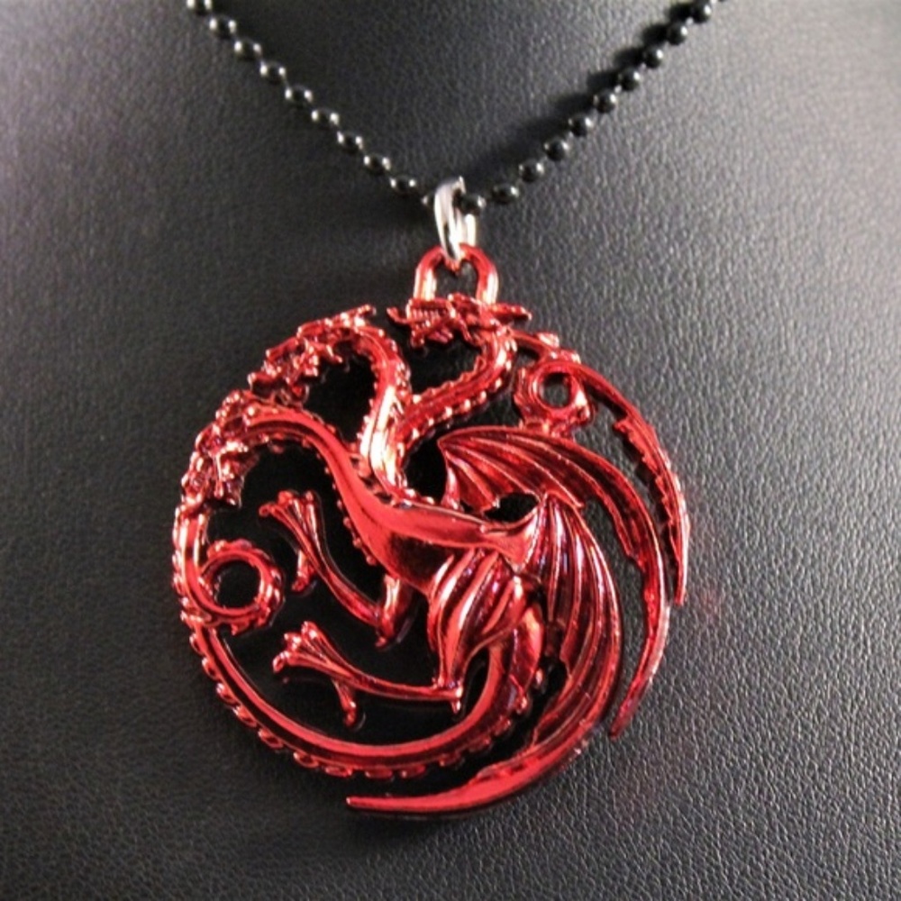 Steel Game of Thrones Targaryen Dragon Pendant